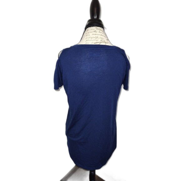 Women's Seattle Seahawks Cold Shoulder Shirt Blue Green Small - Picture 3 of 6